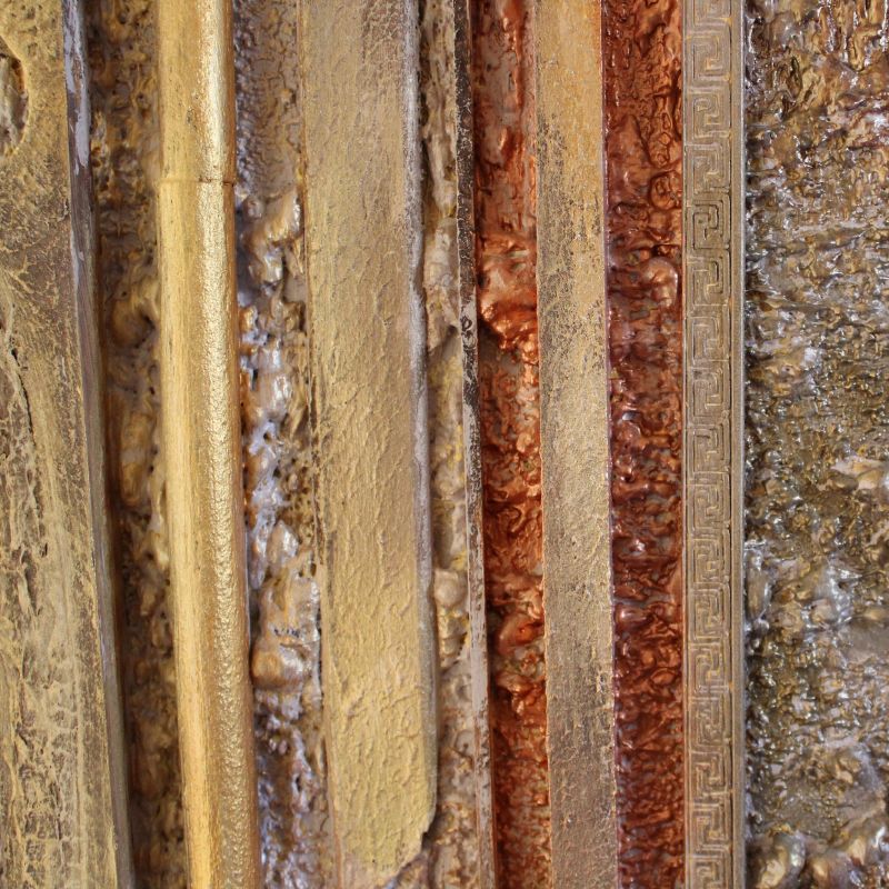 Décoplumes : tableau abstrait bois L55 x H160 cm