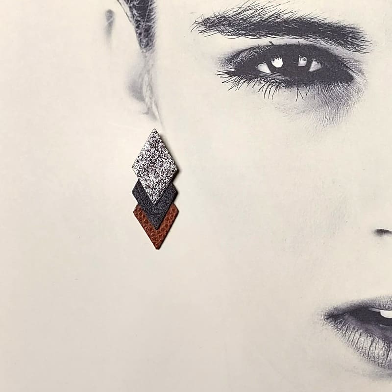 Boucles d'Oreilles en Cuir EDEN - Modèle Exclusif