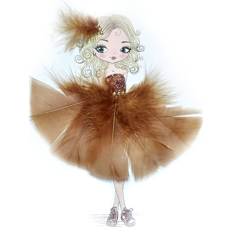 Kit créatif "Mon Tableau en Plumes" Clem en Baskets (deluxe)