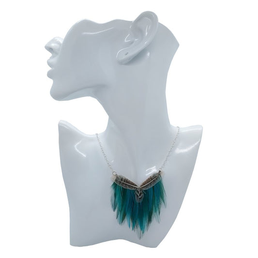 collier-plumes-naturelles-coq-turquoise-et-argent-AG925-decoplumes.