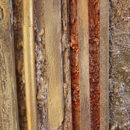 Décoplumes : tableau abstrait bois L55 x H160 cm