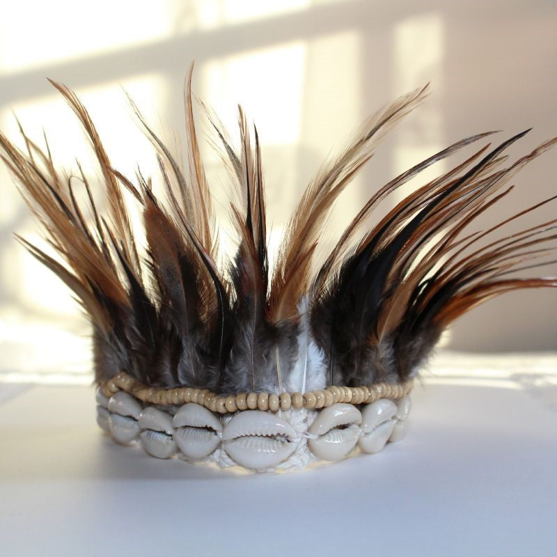 Bracelet de cheville plumes et coquillages