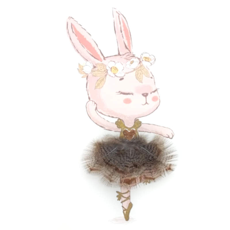 decoplumes-tableau-plumes-naturelles-lapin-miss-bunny