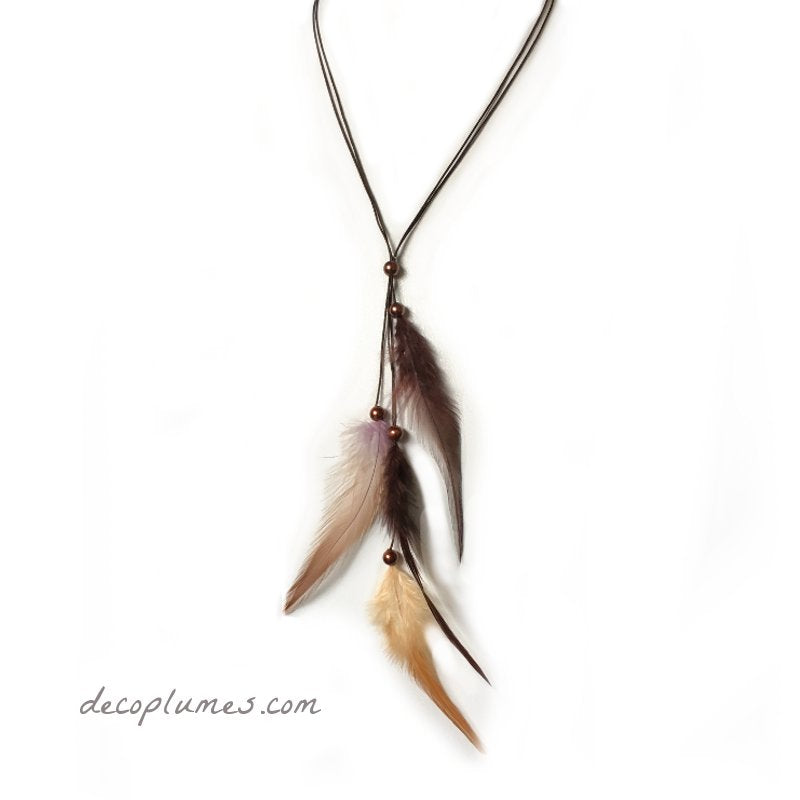 deco plumes : collier athéna plumes naturelles