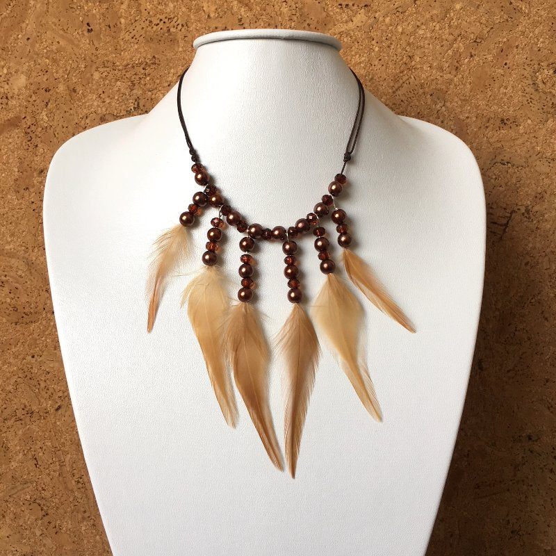 decoplumes : collier plumes cléopatre