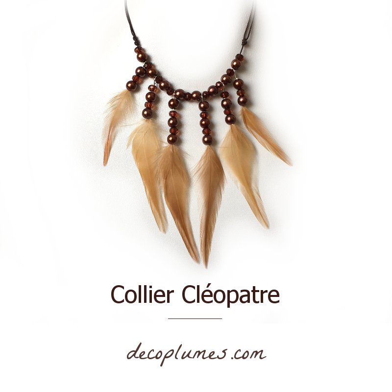 decoplumes : collier plumes cléopatre