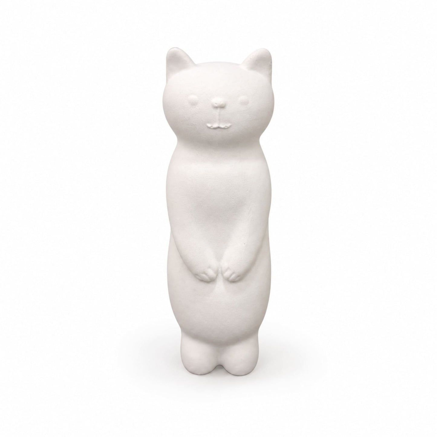 chat blanc debout 