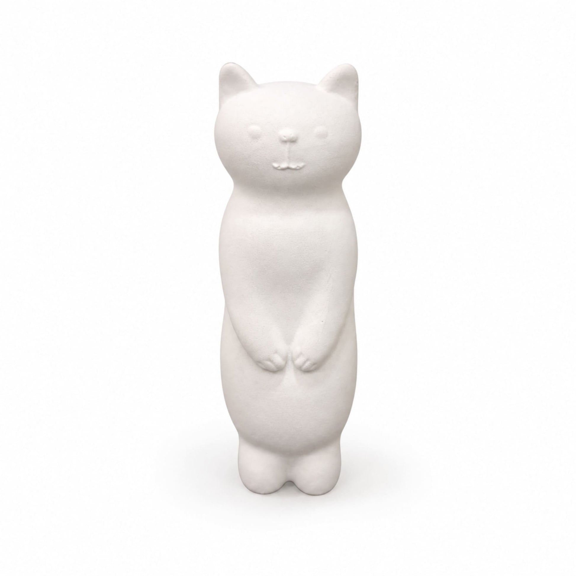 chat blanc debout 