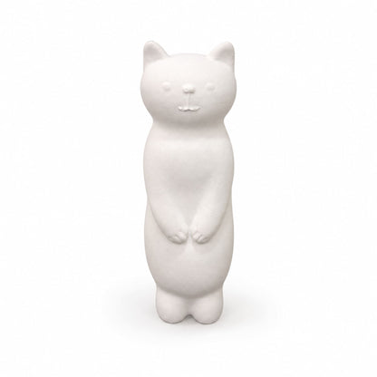 chat blanc debout 