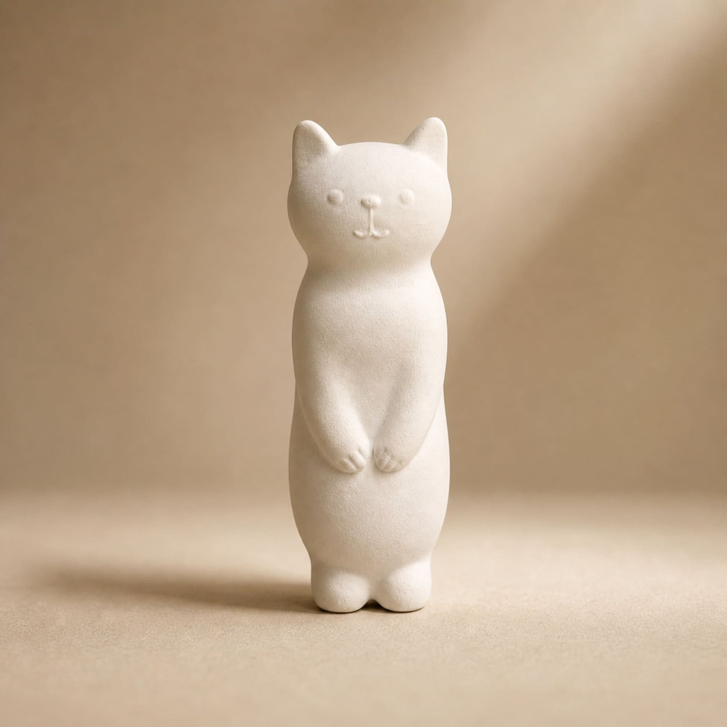 chat blanc debout 