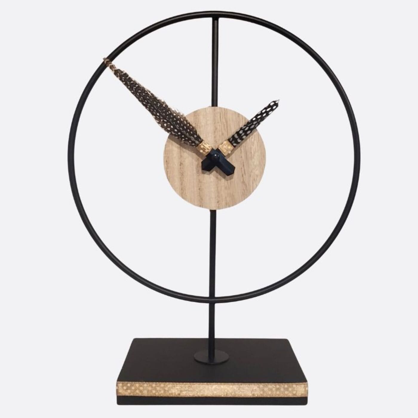 Horloge Design "Les Plumes du Temps"