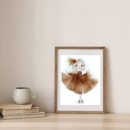 Kit créatif  "Mon Tableau en Plumes" Clem en Baskets (deluxe)