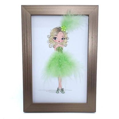 Kit créatif  "Mon Tableau en Plumes" Clem en Baskets (deluxe)