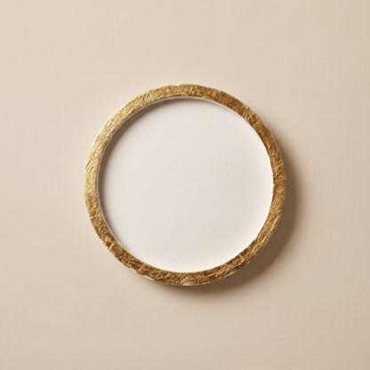 Plateau Rond en matière minérale & Feuille d'Or