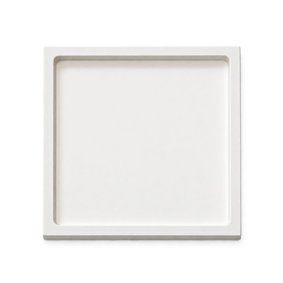 Plateau carré blanc de 10 cm fait main