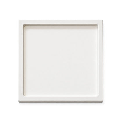 Plateau carré blanc de 10 cm fait main
