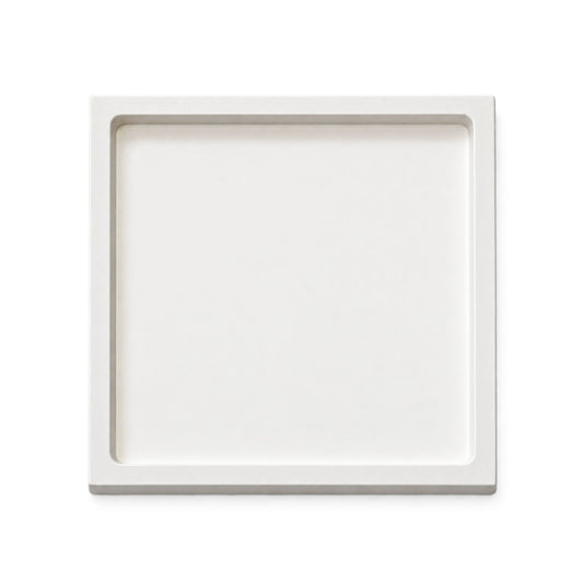 Plateau carré blanc de 10 cm fait main