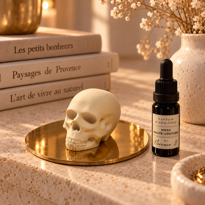 Vanité à parfumer – Petite tête de mort en matière minérale