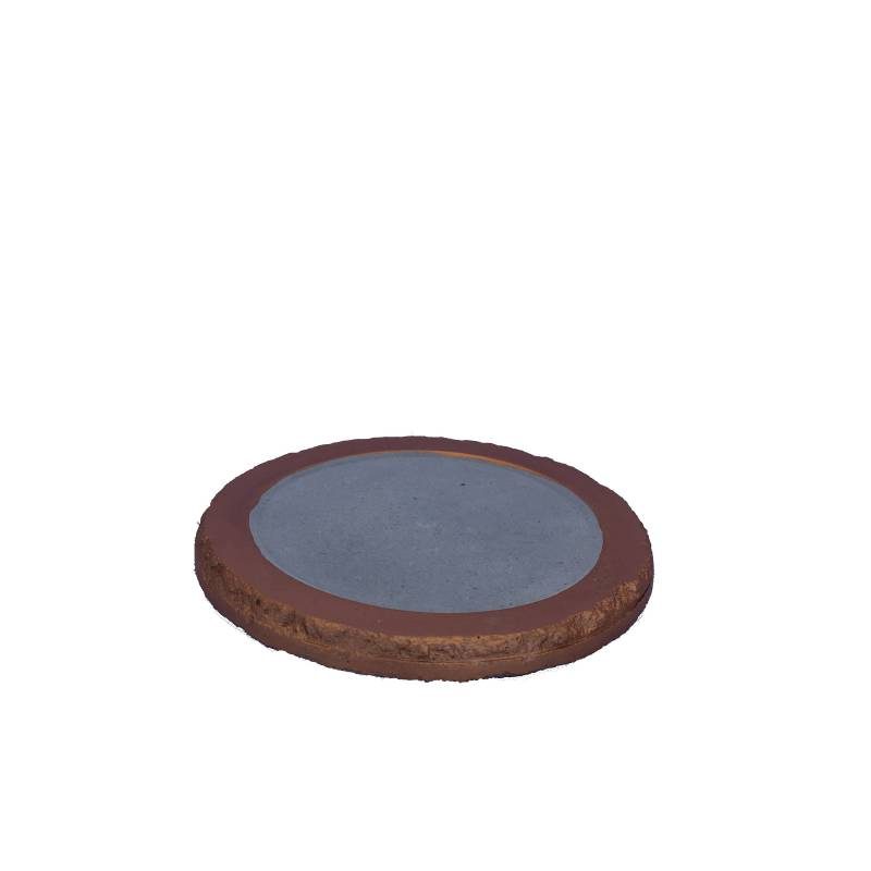 Coupelle pour bougie en béton créatif gris et cuivre de CAP DECO